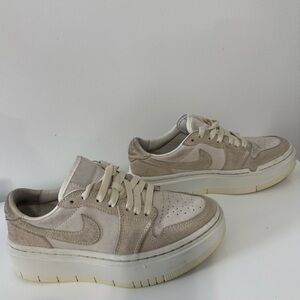 Nike Air Jordan 1 Low Platform Beige Suede | Women’s US 6.5